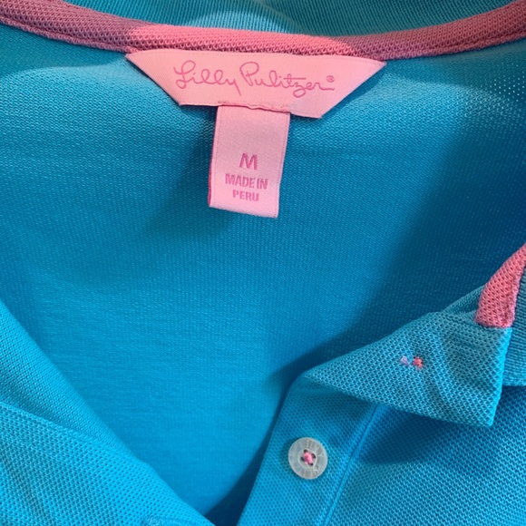Lilly Pulitzer slim fit, collared, short sleeve - Picture 3 of 3